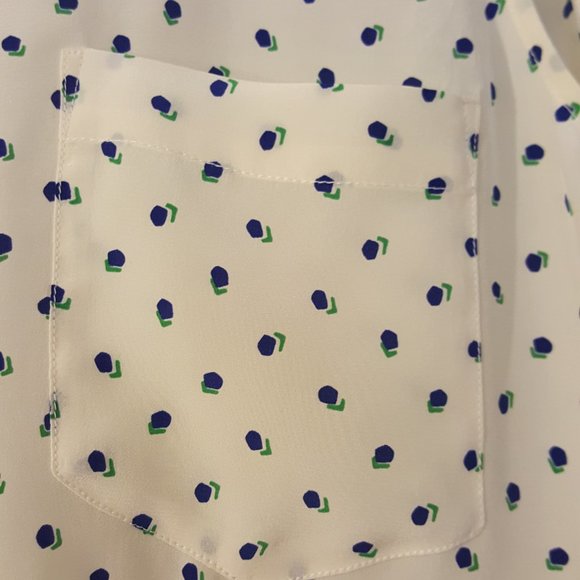 Fossil Silk Polka Dot Tank Top Sz S - Picture 3 of 6